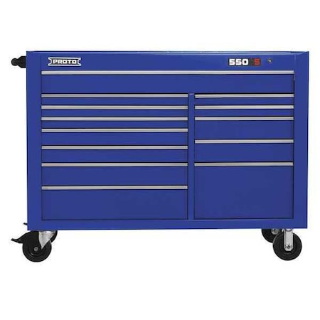 Workstation Blue 43 in. H 13 Drawers by USA Proto Rolling & Combination Cabinets & Carts