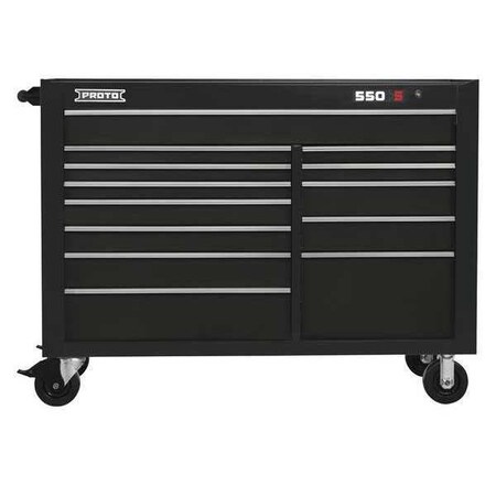 Workstation Black 43 in. H 13 Drawers Type J555743 13BK by USA Proto Rolling & Combination Cabinets & Carts