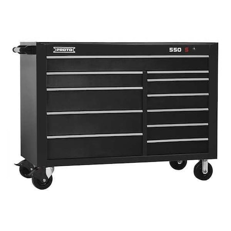 Workstation Black 43 in. H 11 Drawers by USA Proto Rolling & Combination Cabinets & Carts