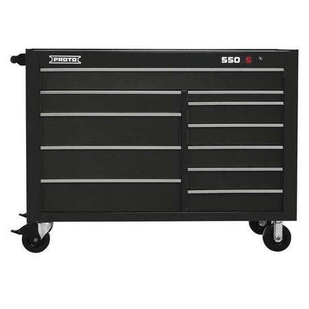 Workstation Black 43 in. H 11 Drawers Type J555743 11BK by USA Proto Rolling & Combination Cabinets & Carts