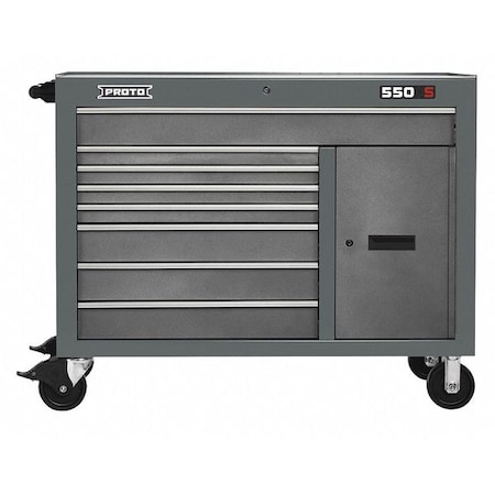 Workstation Gray 8 Drawers 2 Shelves by USA Proto Rolling & Combination Cabinets & Carts