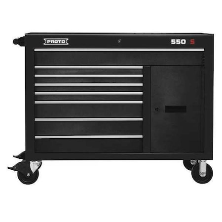 Workstation Black 8 Drawers 2 Shelves by USA Proto Rolling & Combination Cabinets & Carts