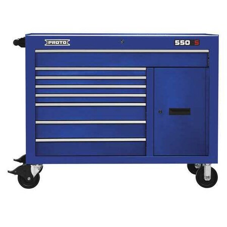 Workstation Blue 8 Drawers 2 Shelves by USA Proto Rolling & Combination Cabinets & Carts