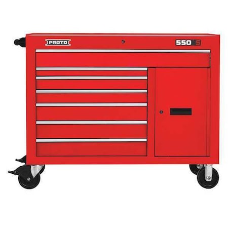 Workstation Red 41 in. H 7 Drawers by USA Proto Rolling & Combination Cabinets & Carts