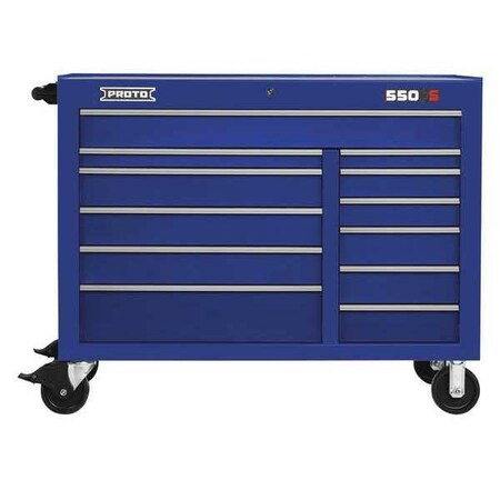 Workstation Blue 41 in. H 12 Drawers by USA Proto Rolling & Combination Cabinets & Carts