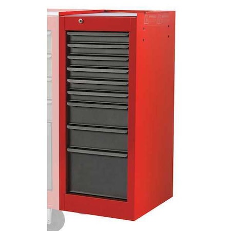 Side Cabinet 15 in. W 9 Drawers by USA Proto Tool Chest & Side Cabinets