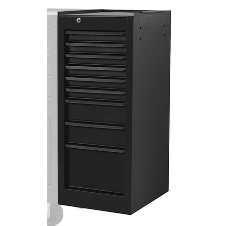 Side Cabinet Black 15 in. W 9 Drawers by USA Proto Tool Chest & Side Cabinets