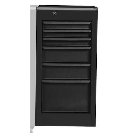 Side Cabinet Black 15 in. W 6 Drawers by USA Proto Tool Chest & Side Cabinets