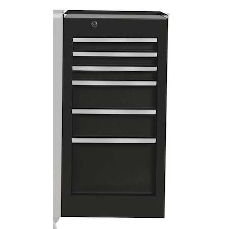 Side Cabinet Black 15 in. W 6 Drawers Type J541529 6BK SC by USA Proto Tool Chest & Side Cabinets
