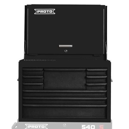Top Chest Black 27 in. W 10 Drawers by USA Proto Tool Chest & Side Cabinets