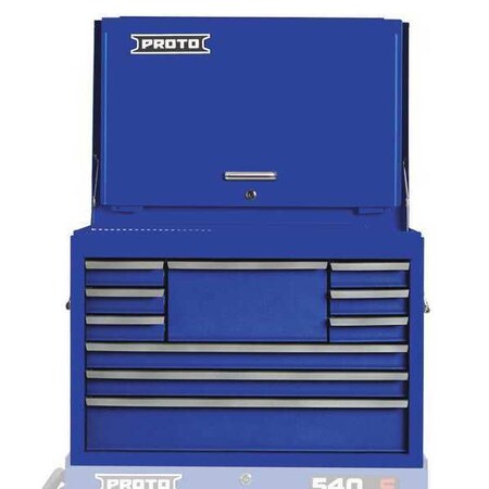 Top Chest Blue 27 in. W 10 Drawers by USA Proto Tool Chest & Side Cabinets