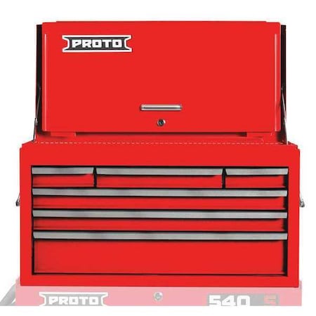 Top Chest Red 27 in. W 6 Drawers by USA Proto Tool Chest & Side Cabinets