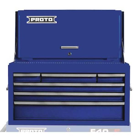 Top Chest Blue 27 in. W 6 Drawers by USA Proto Tool Chest & Side Cabinets