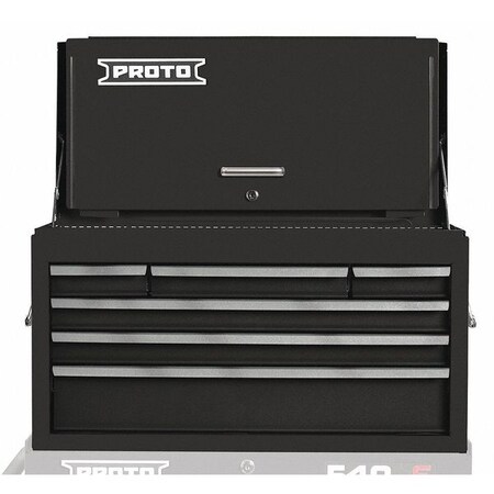 Top Chest Black 27 in.W 15in.H 6 Drawers Type J542715 6BK D by USA Proto Tool Chest & Side Cabinets