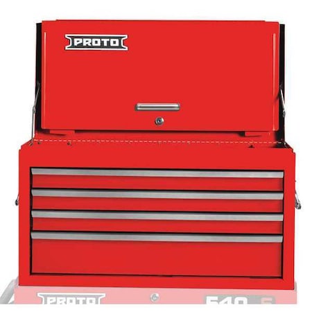 Top Chest Red 27 in. W 4 Drawers by USA Proto Tool Chest & Side Cabinets