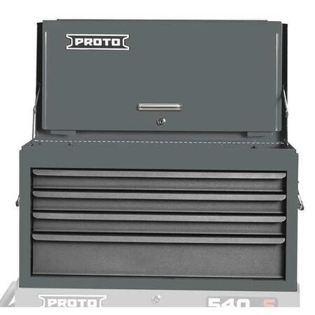 Top Chest Gray 27 in. W 4 Drawers by USA Proto Tool Chest & Side Cabinets