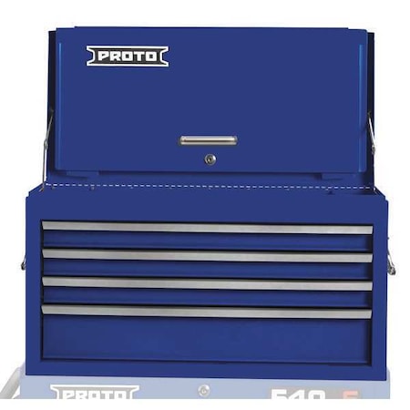 Top Chest Blue 27 in. W 4 Drawers by USA Proto Tool Chest & Side Cabinets