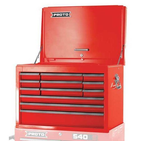 Top Chest Red 27 in. W 12 Drawers by USA Proto Tool Chest & Side Cabinets