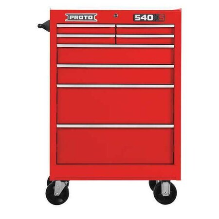 Roller Cabinet Red 42 in. H 8 Drawers by USA Proto Rolling & Combination Cabinets & Carts