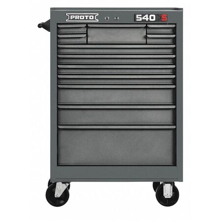Roller Cabinet Gray 42 in. H 12 Drawers by USA Proto Rolling & Combination Cabinets & Carts