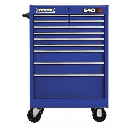 Roller Cabinet Blue 42 in. H 11 Drawers by USA Proto Rolling & Combination Cabinets & Carts