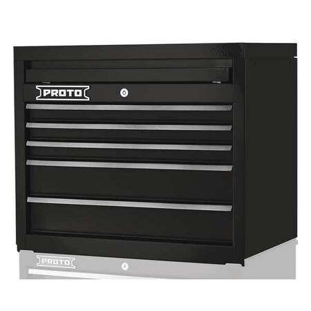 Top Chest Black 27 in.W 23in.H 5 Drawers Type J542723 5BK by USA Proto Tool Chest & Side Cabinets