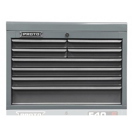 Top Chest Gray 27 in. W 8 Drawers by USA Proto Tool Chest & Side Cabinets