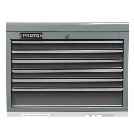 Top Chest Gray 27 in. W 6 Drawers Type J542719 6DG by USA Proto Tool Chest & Side Cabinets