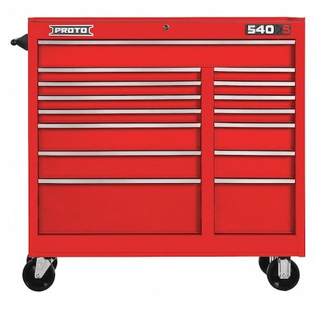 Workstation Red 42 in. H 15 Drawers by USA Proto Rolling & Combination Cabinets & Carts