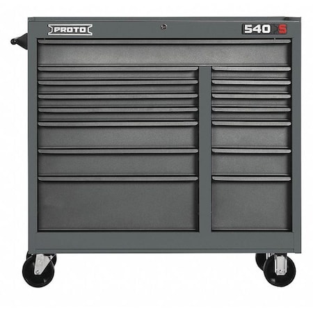 Workstation Gray 42 in. H 15 Drawers by USA Proto Rolling & Combination Cabinets & Carts
