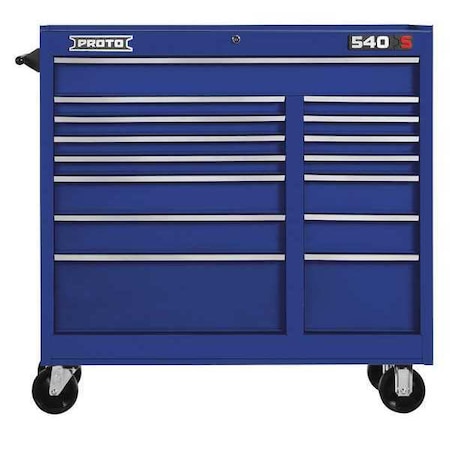 Workstation Blue 42 in. H 15 Drawers by USA Proto Rolling & Combination Cabinets & Carts