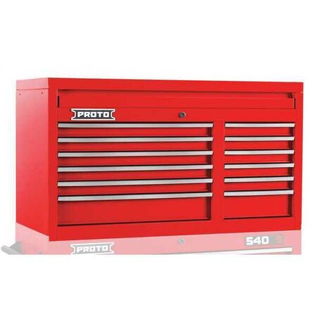 Top Chest Red 41 in. W 12 Drawers Type J544123 12RD by USA Proto Tool Chest & Side Cabinets