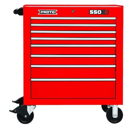 Roller Cabinet Red 41 in. H 8 Drawers by USA Proto Rolling & Combination Cabinets & Carts