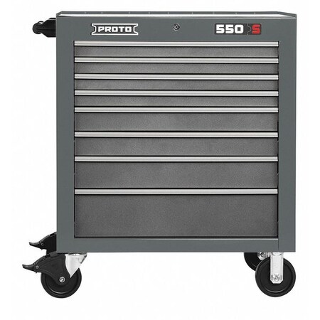 Roller Cabinet Gray 41 in. H 8 Drawers by USA Proto Rolling & Combination Cabinets & Carts