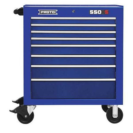 Roller Cabinet Blue 41 in. H 8 Drawers by USA Proto Rolling & Combination Cabinets & Carts