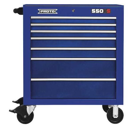 Roller Cabinet Blue 41 in. H 7 Drawers by USA Proto Rolling & Combination Cabinets & Carts
