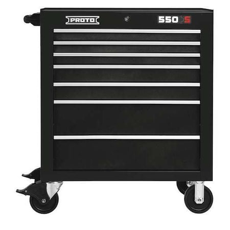 Roller Cabinet Black 41 in. H 7 Drawers Type J553441 7BK by USA Proto Rolling & Combination Cabinets & Carts