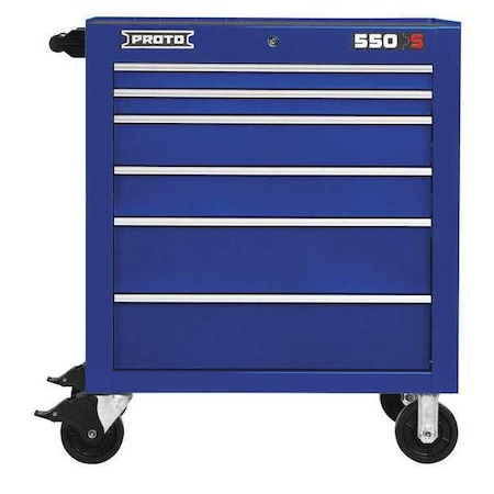 Roller Cabinet Blue 41 in. H 6 Drawers by USA Proto Rolling & Combination Cabinets & Carts