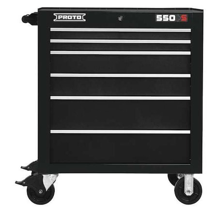Roller Cabinet Black 41 in. H 6 Drawers Type J553441 6BK by USA Proto Rolling & Combination Cabinets & Carts