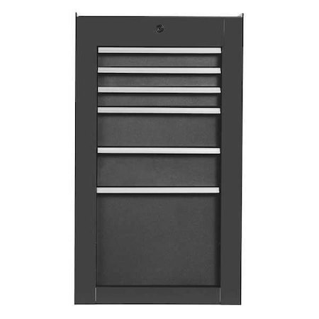 Side Cabinet Black 19 in. W 6 Drawers by USA Proto Tool Chest & Side Cabinets