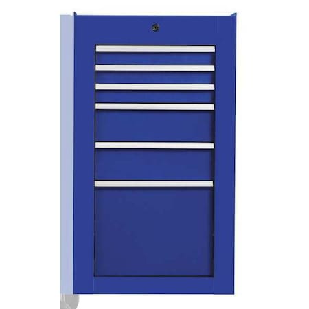 Side Cabinet Blue 19 in. W 6 Drawers by USA Proto Tool Chest & Side Cabinets