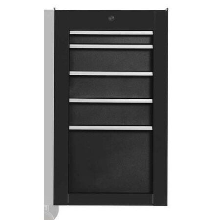 Side Cabinet Black 19 in. W 5 Drawers by USA Proto Tool Chest & Side Cabinets