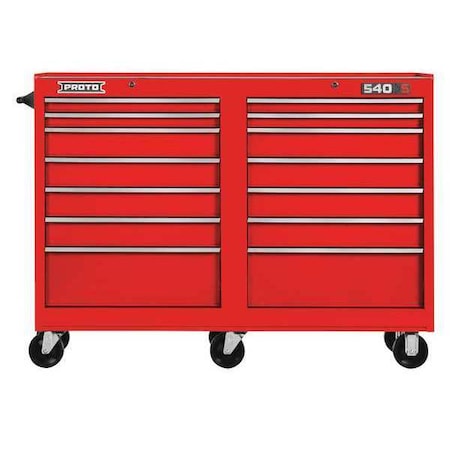 Workstation Red 42 in. H 14 Drawers by USA Proto Rolling & Combination Cabinets & Carts