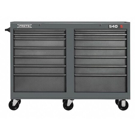 Workstation Gray 42 in. H 14 Drawers by USA Proto Rolling & Combination Cabinets & Carts