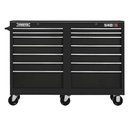 Workstation Black 42 in. H 14 Drawers Type J545442 14BK by USA Proto Rolling & Combination Cabinets & Carts