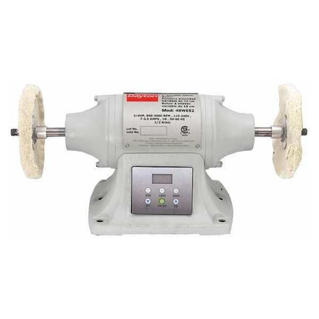 Bench Top Buffer Steel 6 in. 1/2 HP by USA Dayton Electric Polishers And Buffers