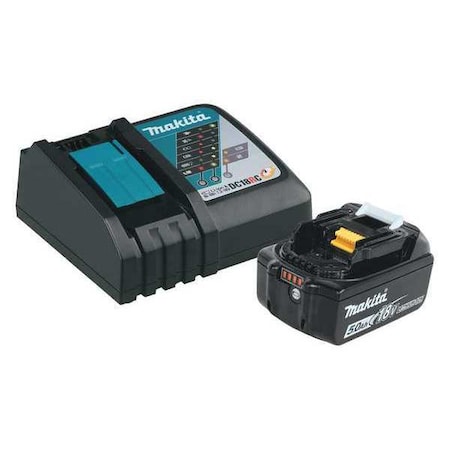 Battery Pack and Charger Kit 18V 5.0Ah Li Ion by USA Makita Cordless Power Tool Accessories