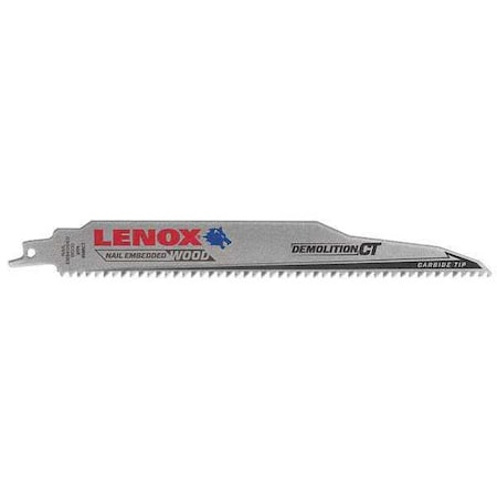 Reciprocating Saw Blade 9" L x 1" H PK5 Type 1832144 by USA Lenox Reciprocating Power Saw Blades