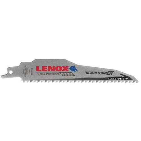 Reciprocating Saw Blade 6" L x 1" H PK5 Type 1832162 by USA Lenox Reciprocating Power Saw Blades