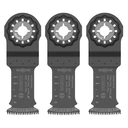 Oscillating Blade Bi Metal 4 in. L PK3 by USA Bosch Oscillating Tool Accessories